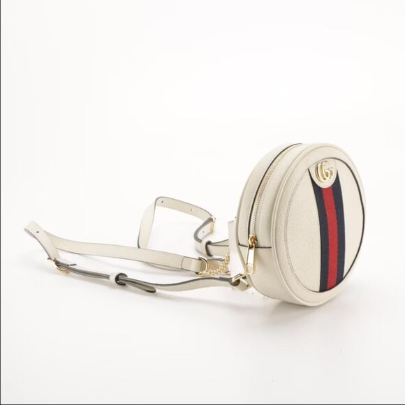 Gucci Leather Ophidia Round Mini Backpack - Picture 2 of 6